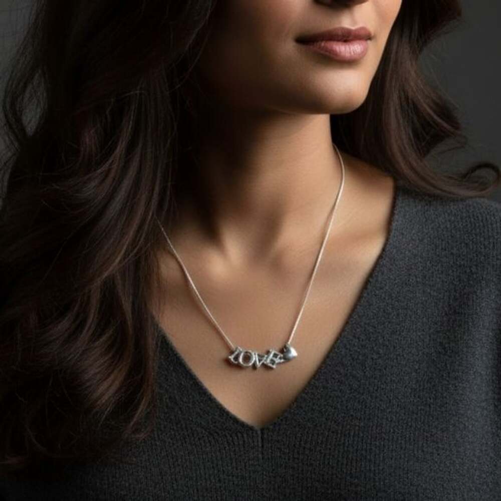 Silver Love Necklace